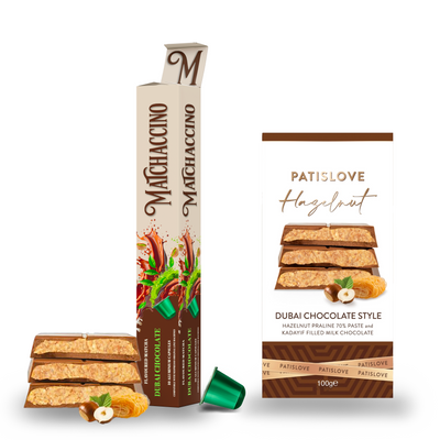 Dubai Chocolate Matcha Capsules x30 & Bar Set